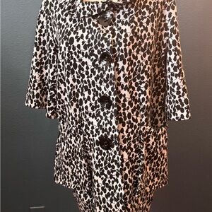 Joseph Ribkoff Black and White Patterned Coat